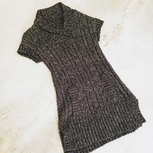 INC Tunic/ Sweater Dress - Marled Black Size: XS